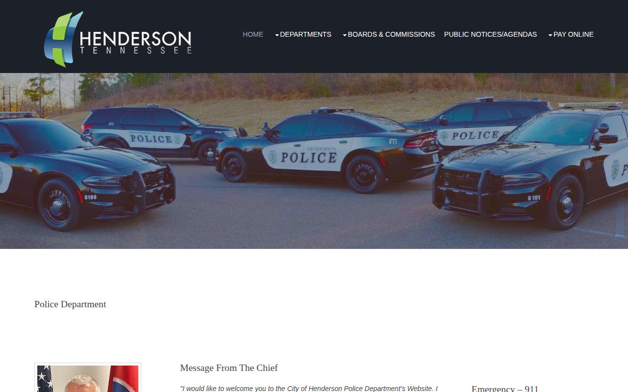 Henderson Police Department Chester County arrest record request contact information